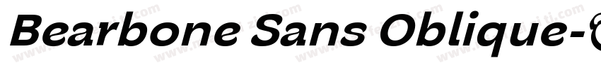 Bearbone Sans Oblique字体转换
